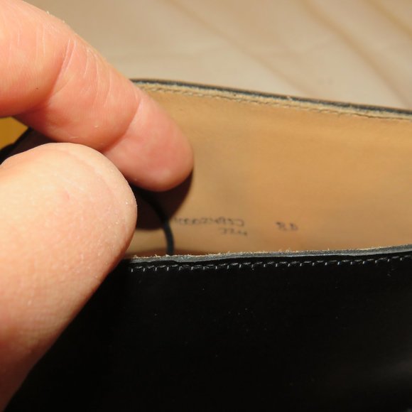 Peal Co Crockett Jones Black Wingtip Boots 8D NWB - Picture 10 of 12